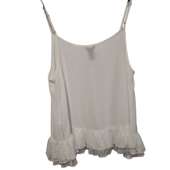 Forever21 White Babydoll L Cami Lace Ruffle Y2K Festival Boho Beach Fairycore‎ - Picture 3 of 7